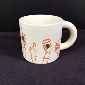 Starbucks 2025 Coffee For All Collection CHEERS Ceramic Mug Orange Cream 12 oz